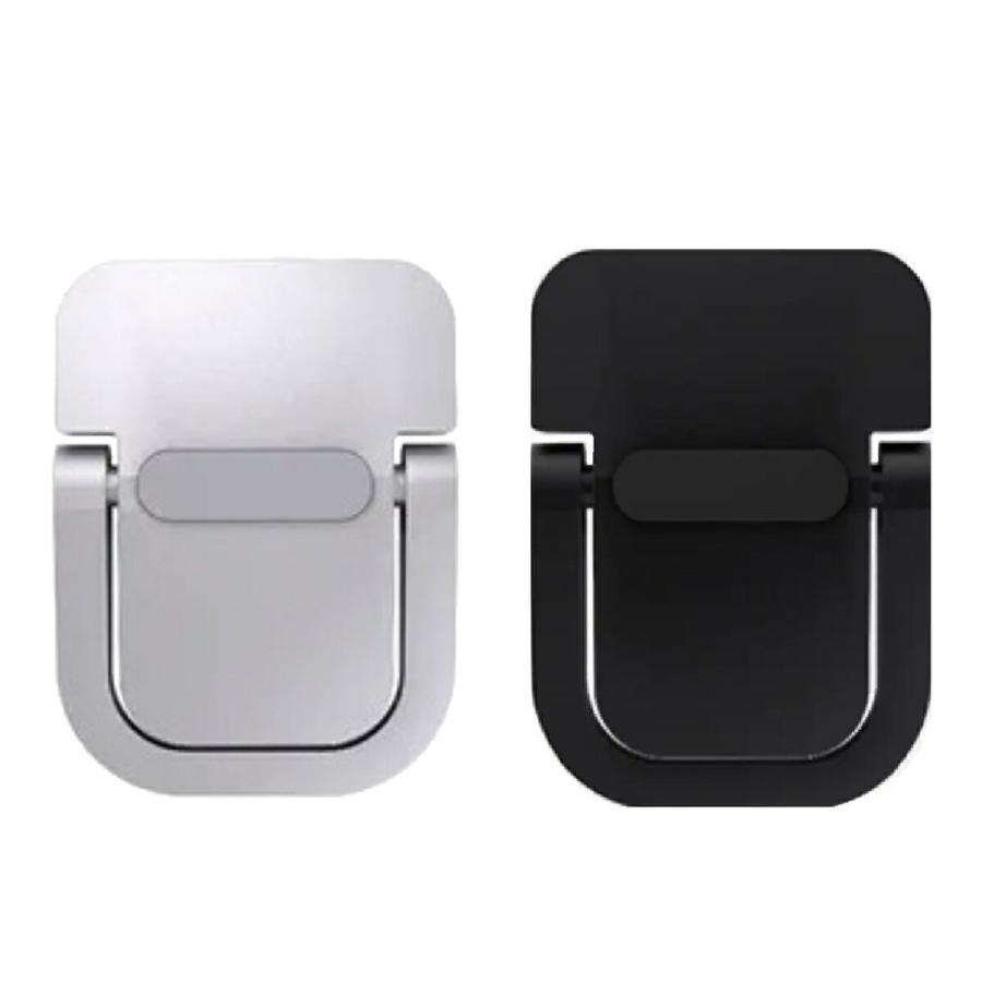 TR-STH001 ノートPC スタンド 底面貼付けタイプ ブラック シルバー 折り畳み式 貼付け型 角度調整 冷却  (C) | 