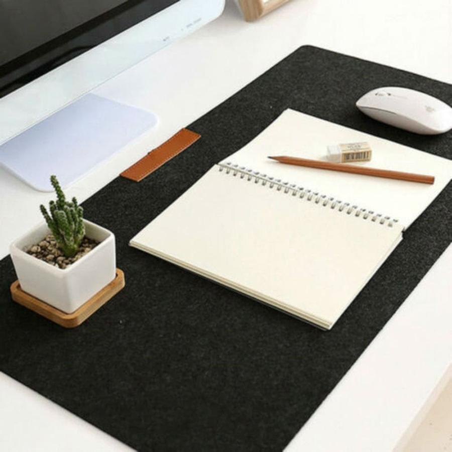 TR-FM001-BK フェルトデスクマット 大型 デスクマット マウスパッド マット フェルト (06) |  | 01