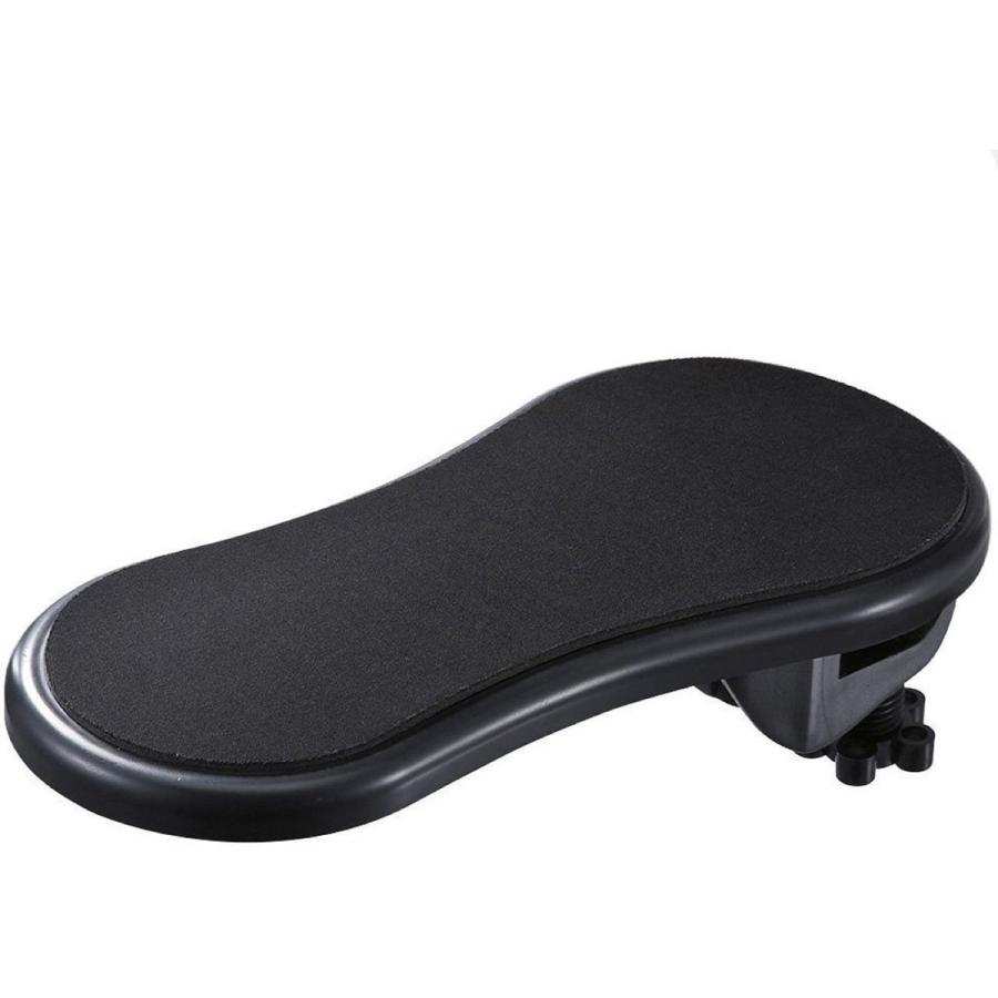 TR-WR001-BK 可動式 リストレスト アームレスト 肘置き クランプ式 可動式 オフィス デスク ブラック (06) | 