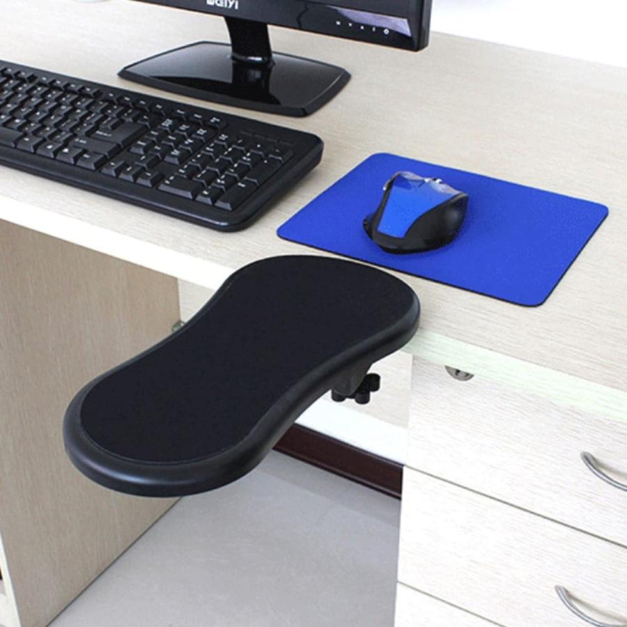 TR-WR001-BK 可動式 リストレスト アームレスト 肘置き クランプ式 可動式 オフィス デスク ブラック (06) |  | 01