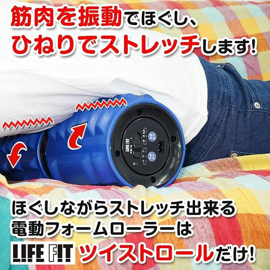 LIFEFIT Fit009 ツイストロール 充電式 3段階角度調整 振動調節 電動 ストレッチロール フォームローラー 筋肉 柔軟 ストレッチ 肩 腰 足 姿勢 改善 収納袋付き |  | 04