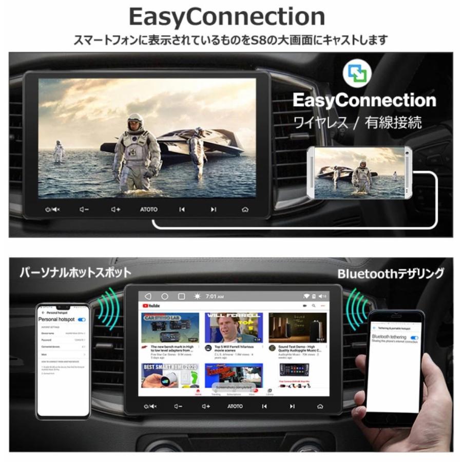 ATOTO カーナビ S8G2113LT 10型 IPS ディスプレイ タッチパネル 2G+32G 2.4G/5G Wi-Fi 星岡商事 (M) |  | 03