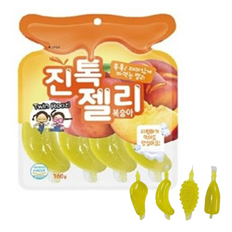 JINTOK ゼリー もも 味 Twin Roozi コラボ 韓国 お菓子 TikTok SNS YouTuber  ジントック ゼリー もも 桃 ピーチ 賞味期限 2024年7月22日 (C) | 