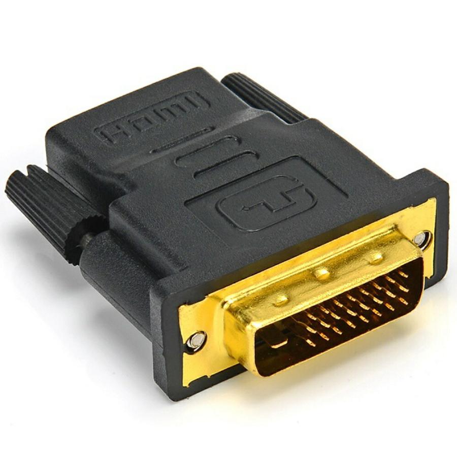 TR-HDV001 HDMI DVI 変換アダプタ 金メッキ 劣化防止 DVI-D 変換 アダプタ モニター テレビ プロジェクター (C) | 