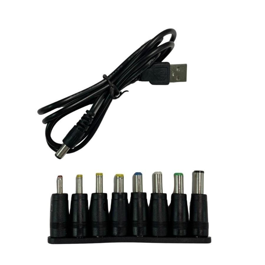 TR-UDK001-5V USB DC 電源ケーブル Type-A 5V ケーブル 1m 8種アダプタ付属 モバイルバッテリー (C) | 