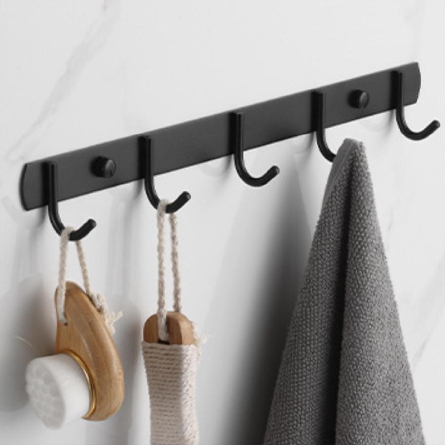 TR-KF001-5 壁面用 ステンレスフック 5連 ブラック 耐荷重10kg 壁 棚 防水 ウォールハンガー 黒 (06) |  | 04