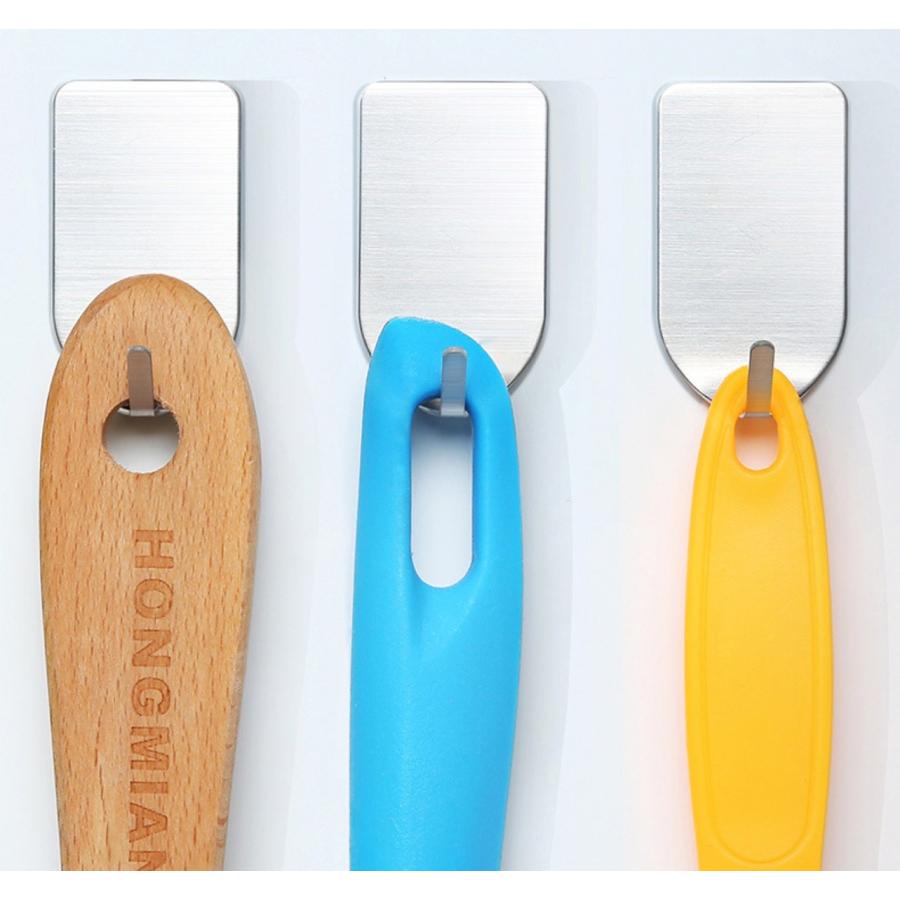 TR-KF003-A ステンレスフック ベース型 両面テープ 耐荷重5kg 吊り下げ 壁掛け 穴あけ不要 シルバー (C) |  | 01