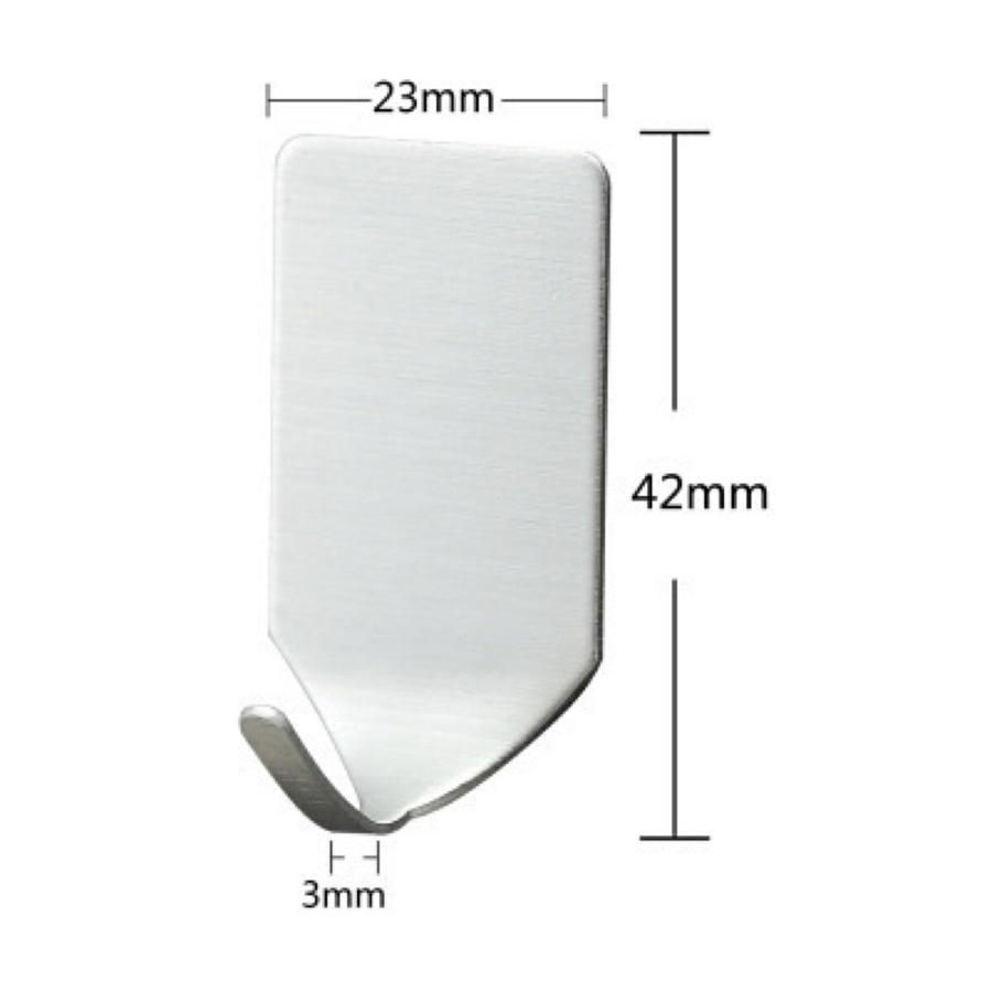 TR-KF003-A ステンレスフック ベース型 両面テープ 耐荷重5kg 吊り下げ 壁掛け 穴あけ不要 シルバー (C) |  | 04