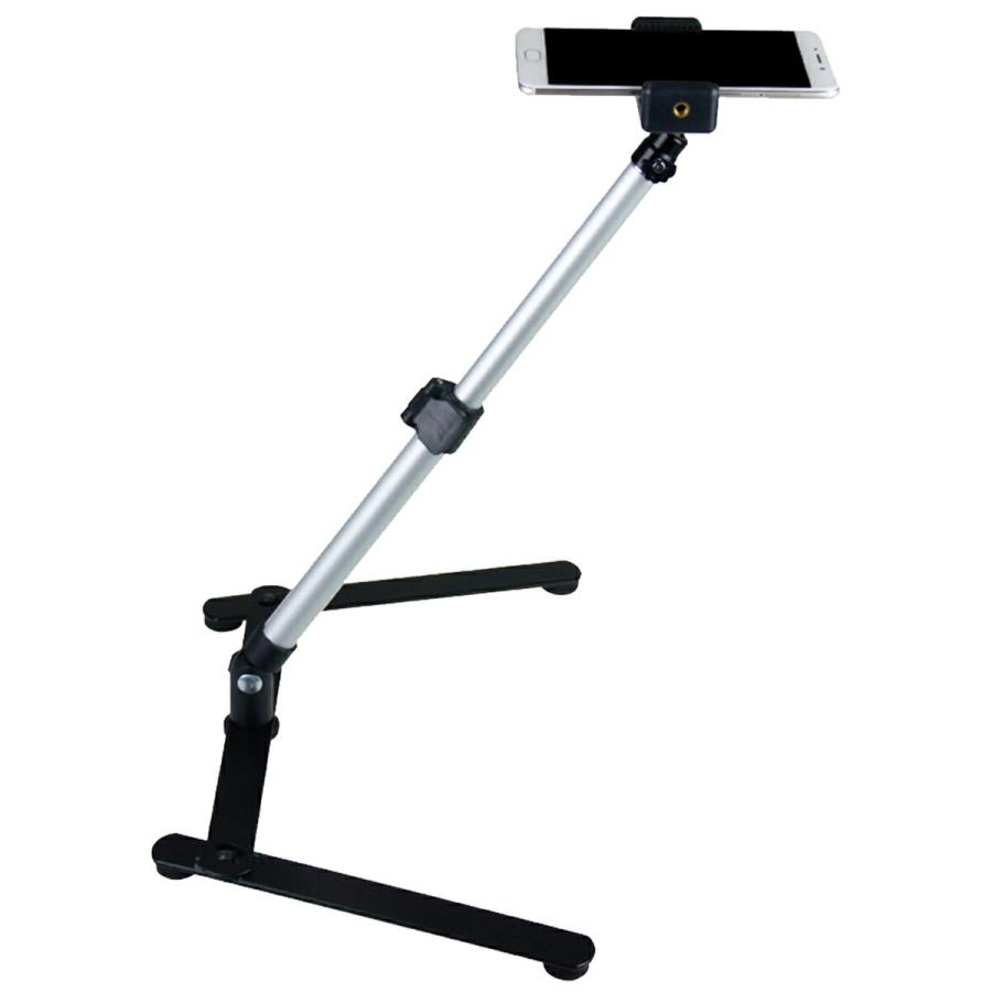 TR-CST009-BK 垂直撮影用 スマホスタンド 折りたたみ式 65〜90mmスマホ対応 高さ 角度 調整可能 ブラック (06) |  | 01