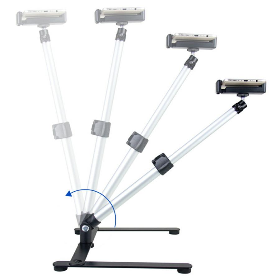 TR-CST009-BK 垂直撮影用 スマホスタンド 折りたたみ式 65〜90mmスマホ対応 高さ 角度 調整可能 ブラック (06) |  | 03