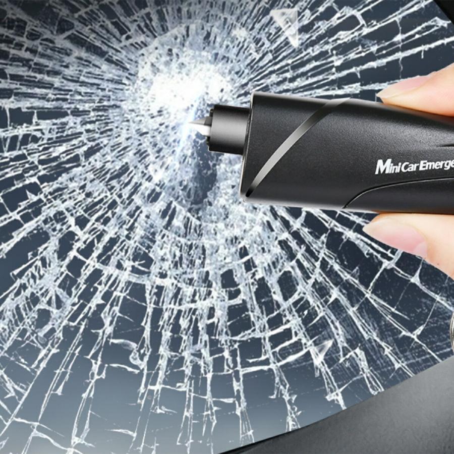 TR-RH001-BK 緊急脱出用 レスキューハンマー シートベルトカッター 搭載 水中使用可能 防災 緊急ツール 車 (C) |  | 01