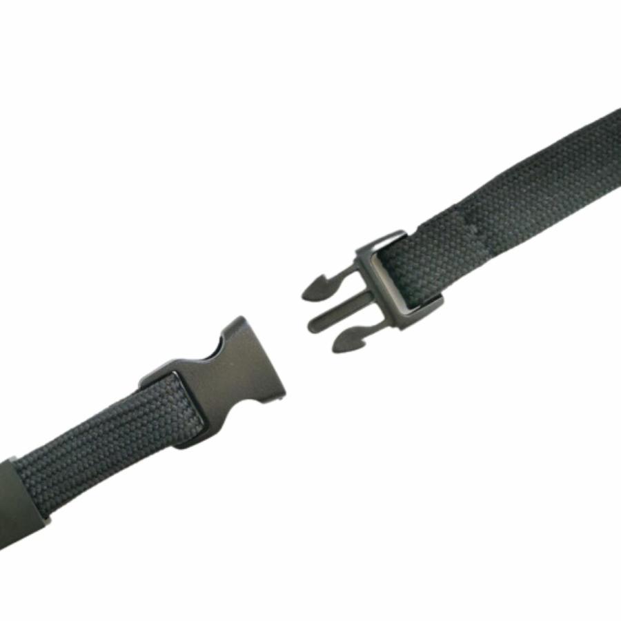 TR-STP017-BK ワンタッチで外せる平紐ストラップ 長さ45cm ブラック ジョイント 着脱 ワンタッチ 黒 (C) |  | 01