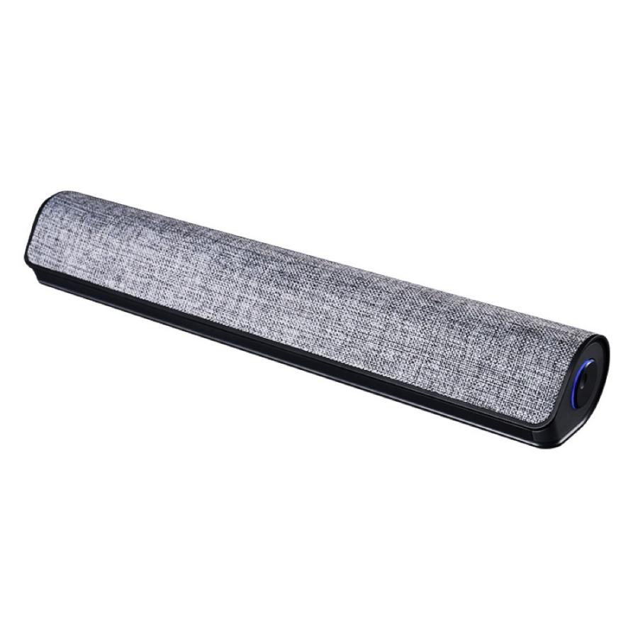 TR-USP002 USBサウンドバー デュアルスピーカー マイク接続可能 360度サウンド 卓上スピーカー アッシュグレー (06) | 