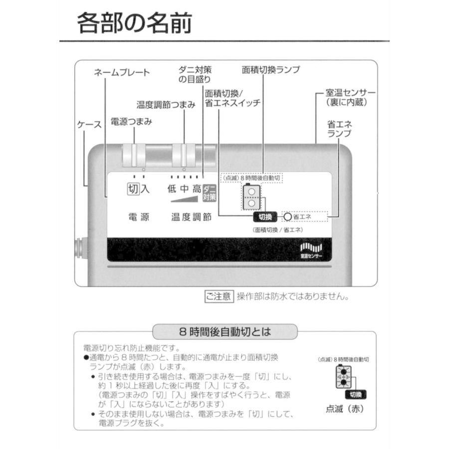 Panasonic DC-2NKM 着せ替えカーペット用ヒーター 2畳 相当 ホットカーペット タイマー機能無し パナソニック (12) | Panasonic | 03