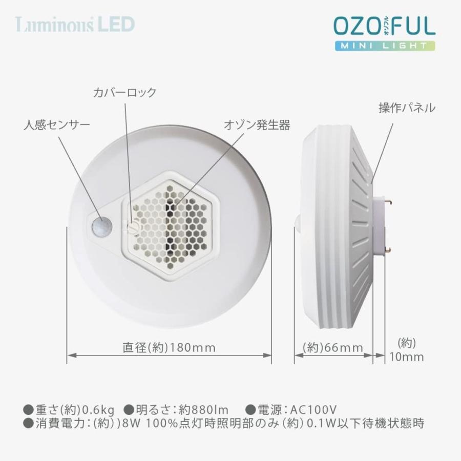 ルミナスLED オゾフル OZMH-W60 オゾン発生器搭載 シーリングライト 引掛けタイプ 昼白色 電球色 Luminous ドウシシャ (06) | Luminous | 07