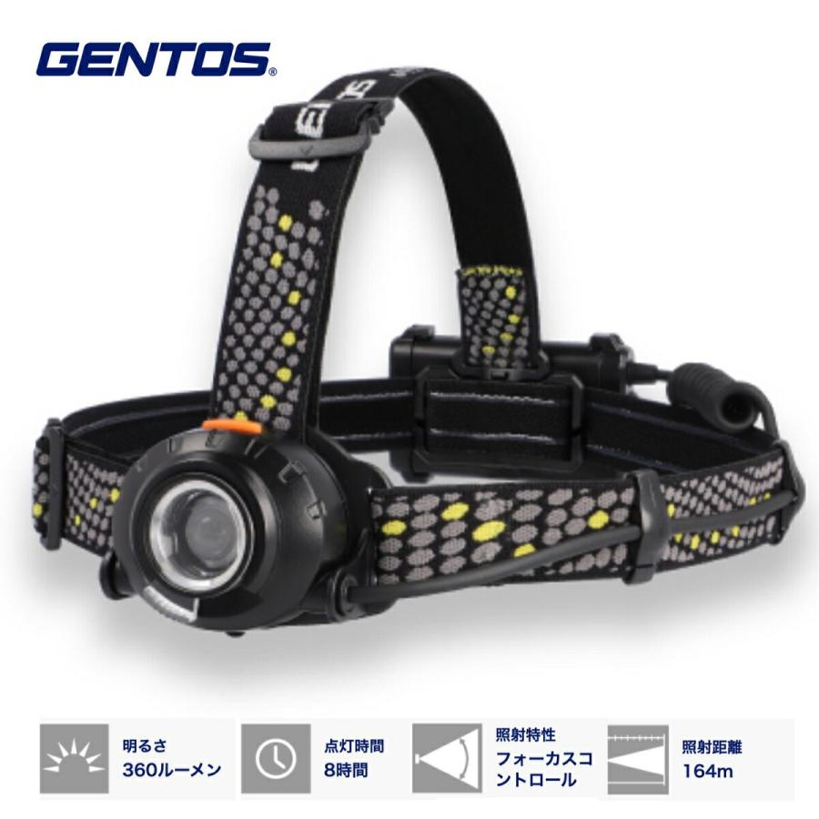 GENTOS KDHL-2109 ヘッドライト 360lm フォーカスコントロール HEADWARS LED 乾電池式 防水 ジェントス (06) | HEAD WARSシリーズ