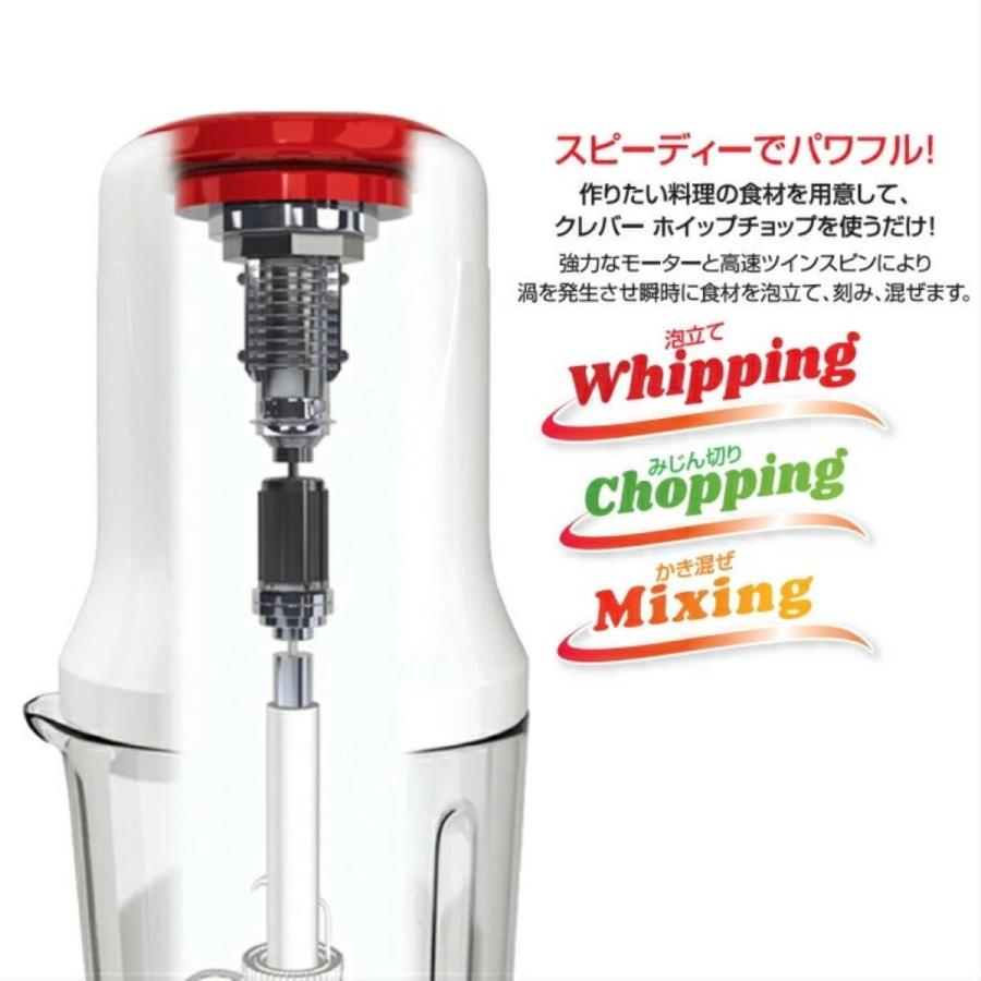 KLEVA KS-A4 クレバーホイップチョップ 電動チョッパー ミキサー ホイッパー ホワイト アタッチメント クレバー (R) |  | 01