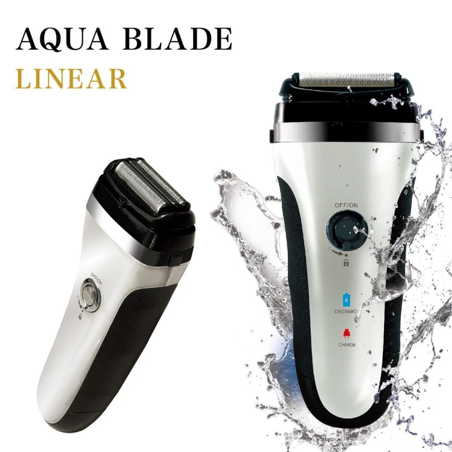 AZUMA GS-3399-SR-U アクアブレード リニア 防水 シェーバー 3枚刃 深剃り 充電式 スイング式 アズマ (06) | 