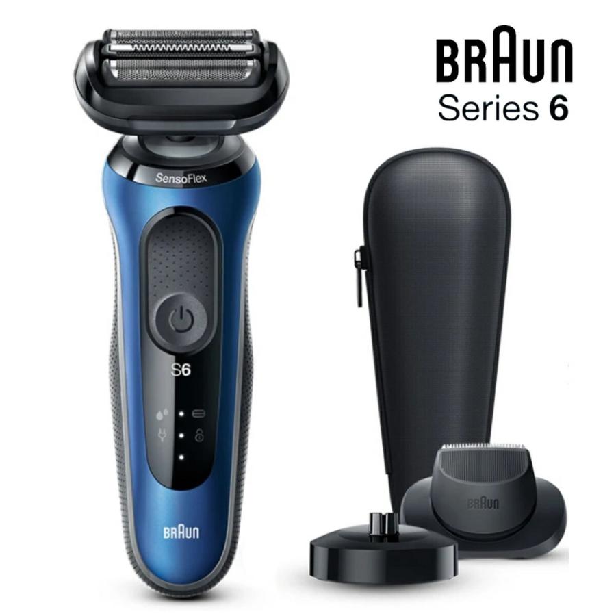 BRAUN 61-B4200CS シリーズ6 メンズシェーバー 防水 3枚刃 深剃り キワ剃り スイング式 Series6 ブラウン (06) | BRAUN