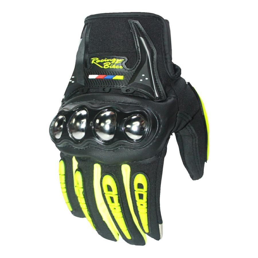 TR-BGL001-YL バイク用グローブ スマホ操作対応 M / L / XL プロテクター ナックルガード グローブ バイク(C) | 
