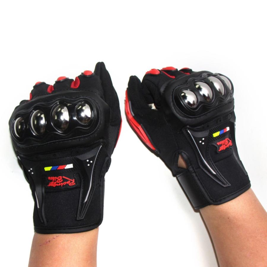 TR-BGL001-RD バイク用グローブ スマホ操作対応 M / L / XL プロテクター ナックルガード グローブ バイク(C) |  | 01