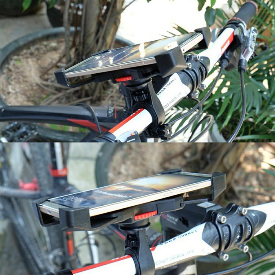TR-BH001-BK バイク & 自転車用 スマホホルダー ワンタッチ 水平360度回転 ステム スマホ ハンドル 固定 取り付け(05) |  | 02