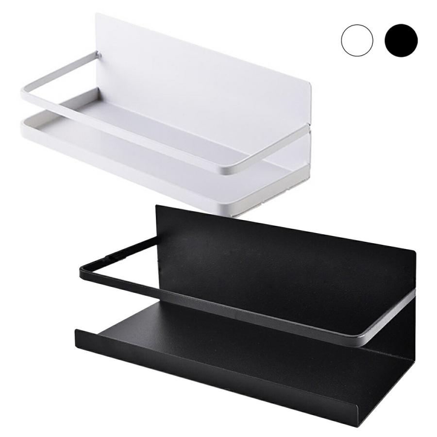 TR-RC001 マグネット式 ラック 調味料 スパイス 洗剤 キッチン バスルーム 小物入 収納 棚 壁 サイドラック スチール (05) | 