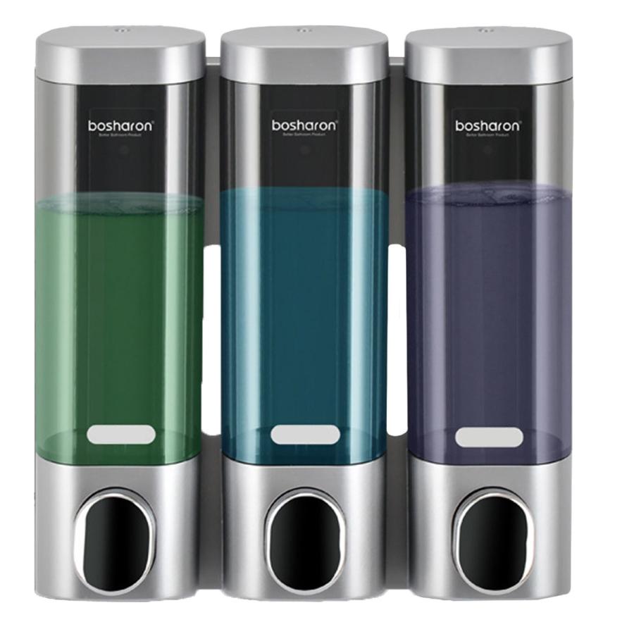 TR-DB001 シャンプーディスペンサー 3本タイプ 300ml×3 壁掛け式 容器取り外し可能 ソープディスペンサー(05) | 