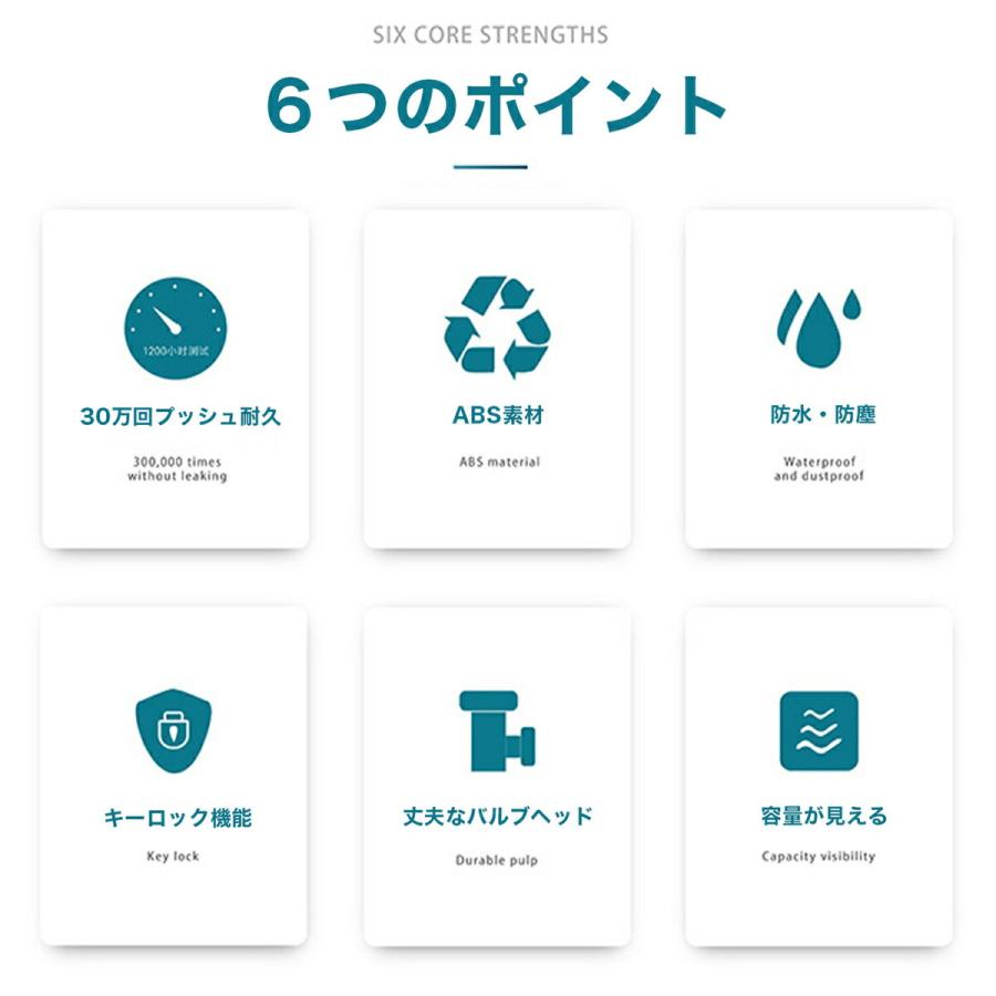 TR-DB001 シャンプーディスペンサー 3本タイプ 300ml×3 壁掛け式 容器取り外し可能 ソープディスペンサー(05) |  | 03