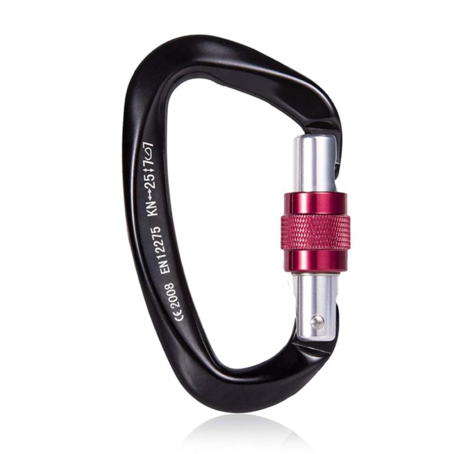 TR-KBN001-BK カラビナ キーホルダー D型 高耐久 鍵 小物 工具 紛失防止 オフィス アウトドア 軽量 コンパクト (C) | 