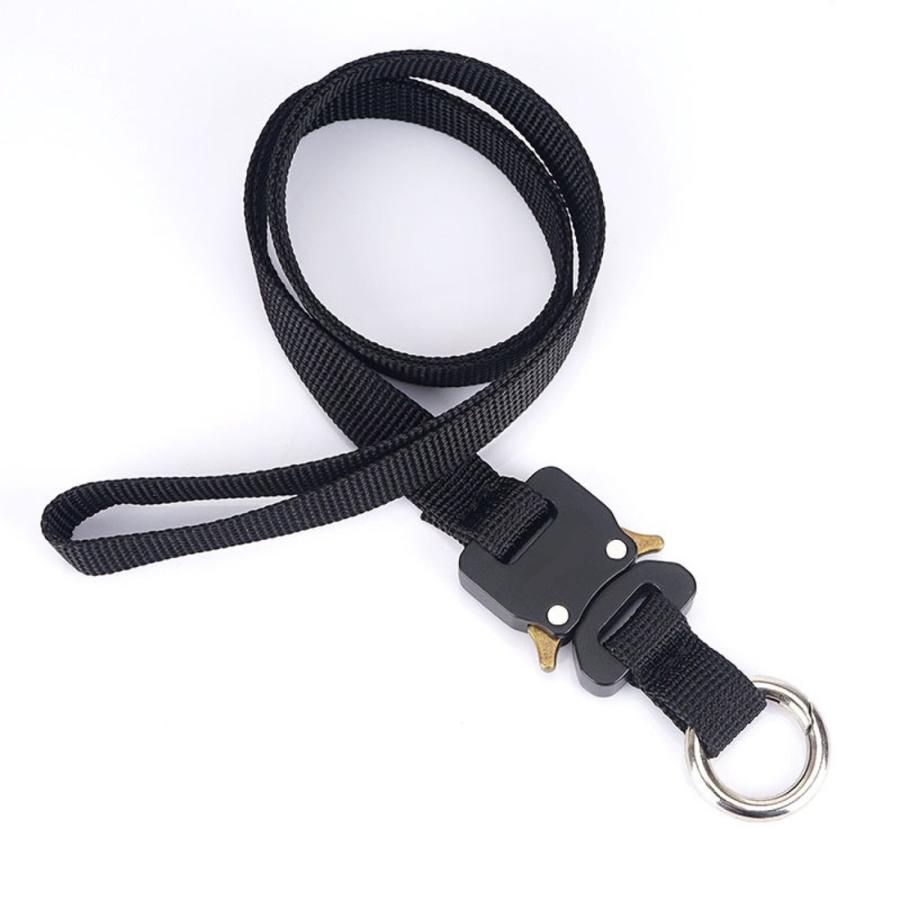TR-STP020-BK ワンタッチ ネックストラップ 50cm スマホ 名札 鍵 首掛け ストラップ タクティカルバックル (C) | 