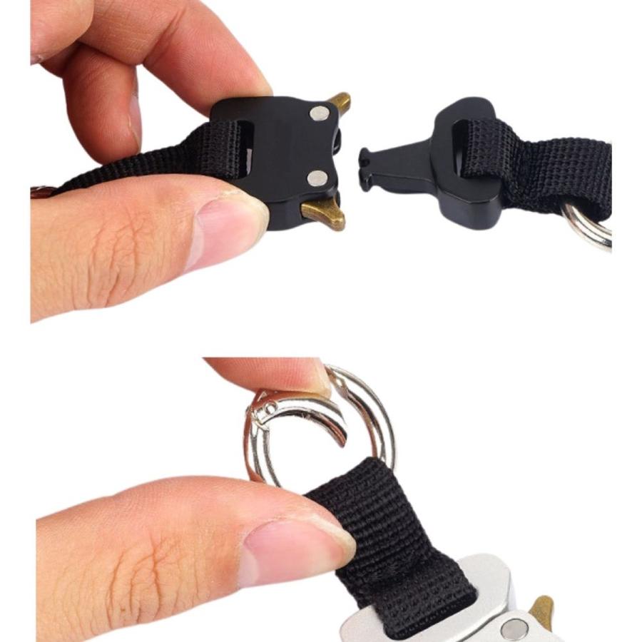 TR-STP020-BK ワンタッチ ネックストラップ 50cm スマホ 名札 鍵 首掛け ストラップ タクティカルバックル (C) |  | 01