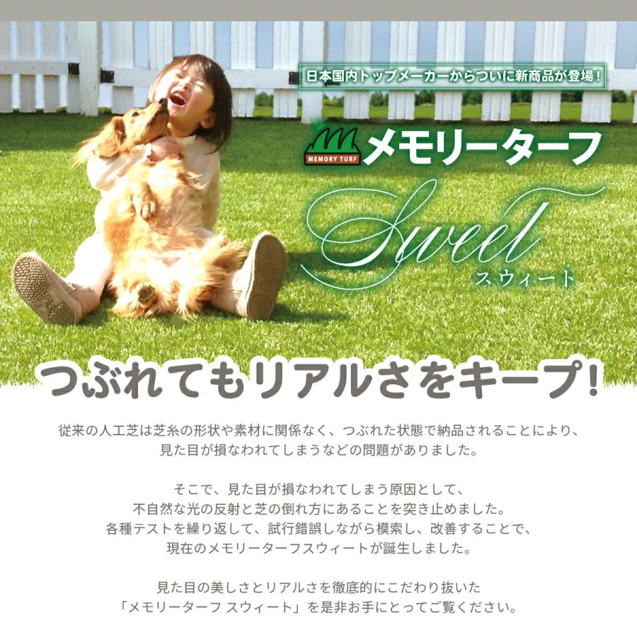 メモリーターフ MTS20-0110 メモリーターフスウィート 巾1m×長さ10m 1ロール 人工芝 ガーデニング ベランダ (M) | unionbiz | 02