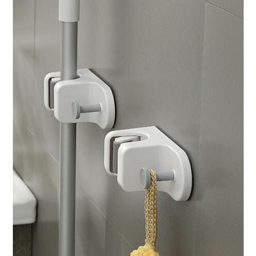 TR-HHL 壁掛け モップほうきホルダー シールタイプ トイレ キッチン 収納 モップ ほうき 掃除道具 ツール ホルダー (06) |  | 02
