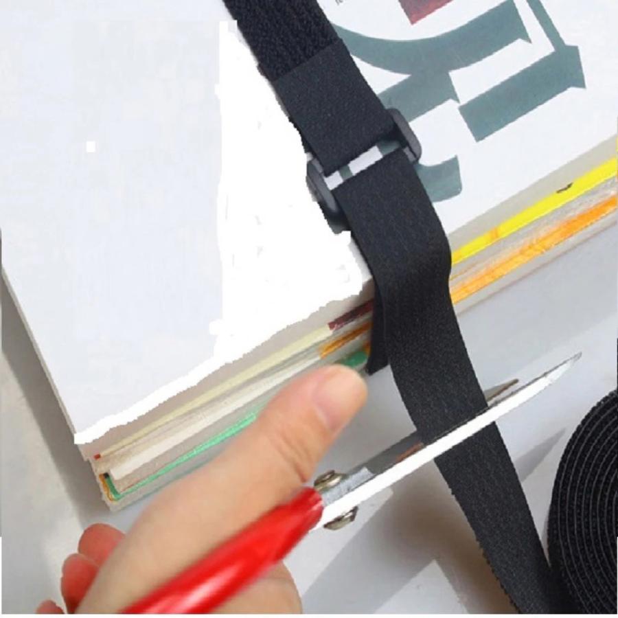 TR-MKB-050 マジック結束バンド バックル 50個付き 長さ10m テープ幅25mm 長さ調節可能 整理 収納 コード (06) |  | 01