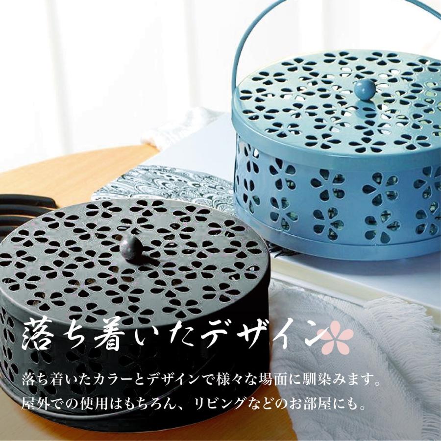 TR-KSH001 蚊取り線香ケース ハンドル付 庭 畑 キャンプ アウトドア ベランダ テラス バーベキュー かわいい おしゃれ 蚊 屋外 ホルダー ケース ブラック ブルー |  | 02