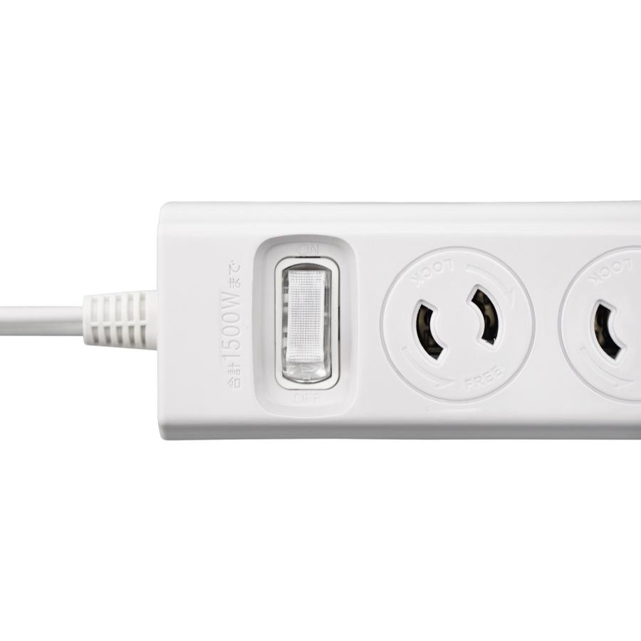TR-S7T2L02W 延長コード OAタップ 雷ガード 背面マグネット付き 7個口 2m 一括スイッチ AC 100V 15A (06) |  | 01