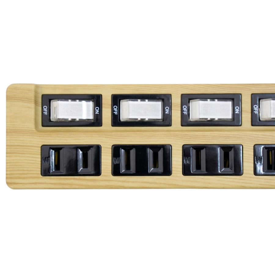 TR-SSK-4S02WD 木目調 延長コード OAタップ 4個口 個別スイッチ付き 2m AC 100V 15A 1500W (05) |  | 01