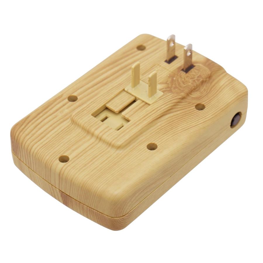 TR-SSK-WS4WD ウォールタップ 節電コンセント 4個口 木目調 スイッチ付 AC 125V 15A 1500W タップ (05) |  | 02