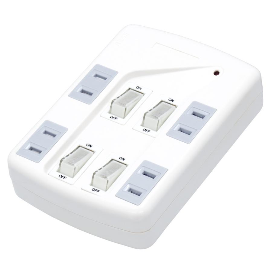 TR-SSK-WS4WH  ウォールタップ 節電コンセント 4個口 スイッチ付 AC 125V 15A 1500W 電源タップ (05) | 