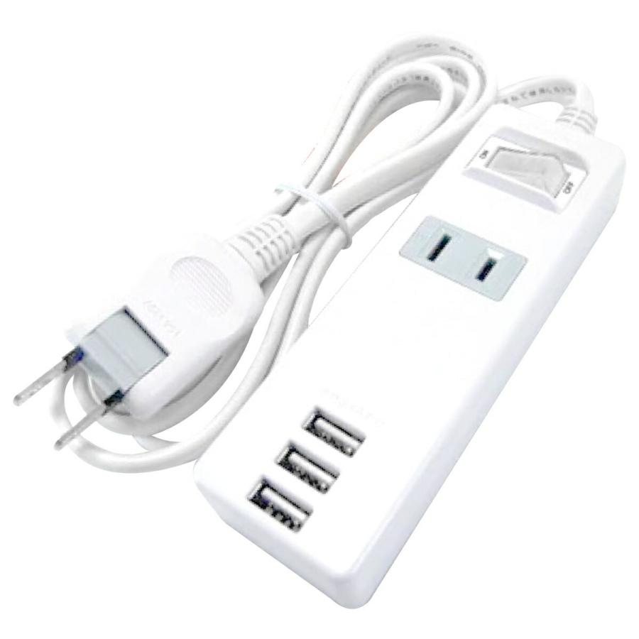 TR-S3USB1.5 USB付き電源タップ AC 1個口 USB-A 3ポート 3.4A   1.5m スイングプラグ USB (05) | 