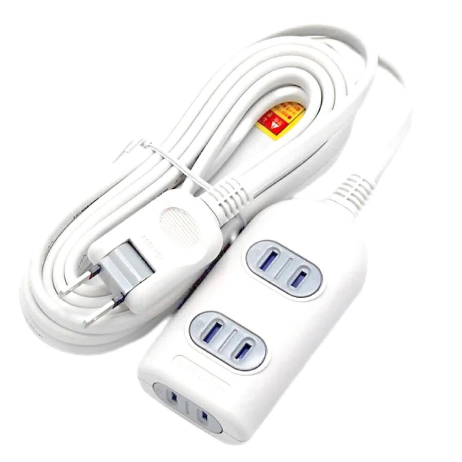 TR-S3TS03W 延長コード シャッターテーブルタップ 3個口 3m AC100V 15A 1500W コンセント 電源タップ (3C) | 