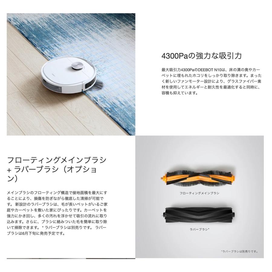 ECOVACS DBX41 DEEBOT N10 OMNI ダストボックス容量420ml 水タンク容量240ml ロボット掃除機 エコバックス (12) | DEEBOT | 01