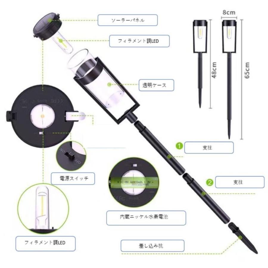 TR-SGL004 フィラメント調 ソーラーガーデンライト 電球色 LED 太陽光 ソーラー 屋内 屋外 玄関 庭 ガーデン おしゃれ (08) |  | 01