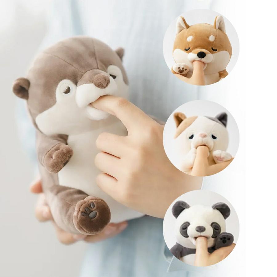 YUKAI YE-HM001 甘噛みハムハム ねむねむアニマルズ ぬいぐるみ ロボット 猫 犬 カワウソ パンダ 動く 可愛い 癒やし ユカイ工学 (08) | ユカイ工学 | 03