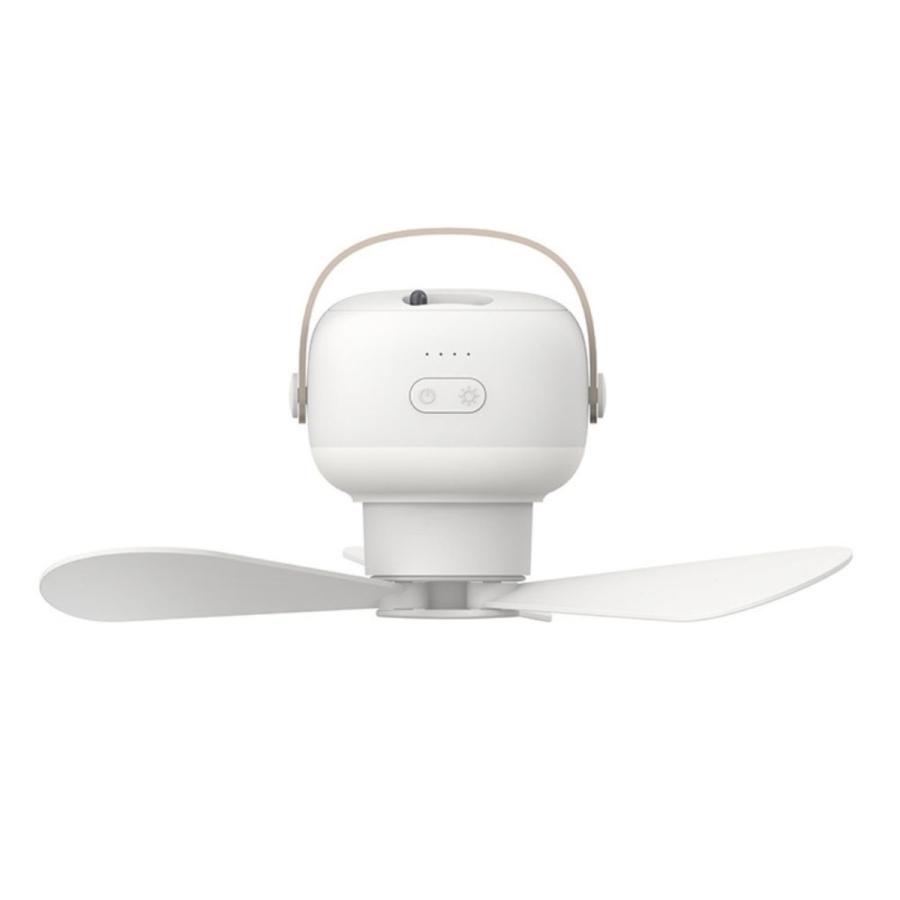 TR-JAF-WH USB充電式 アウトドアファン LEDライト付き 風量4段階 点灯方式3段階 小型 扇風機 サーキュレーター (08) | 