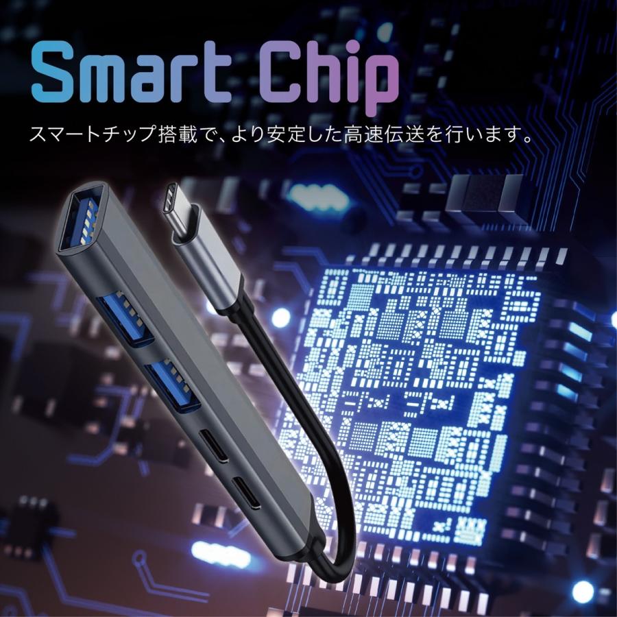 Type-C to USB-A 拡張HUB 変換 アダプタ 5ポート PD充電対応 65W データ送信 ケーブル 拡張 充電 転送 ハブ (2C) |  | 05