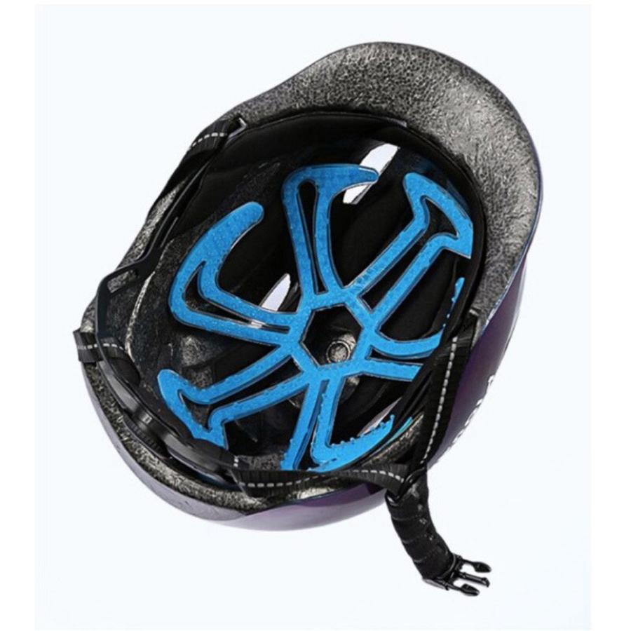 TR-HKS001 ヘルメットインナー 快適シート サイズフリー バイク 自転車 サイクリング ヘルメット キャップ ブラック ブルー (C) |  | 01