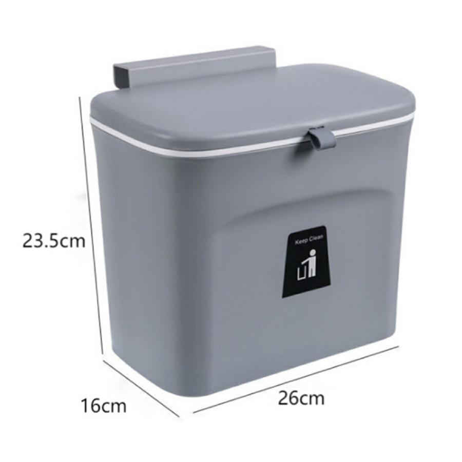 TR-SGF001 シンク扉にかけるゴミ箱 7L フタ付き 大容量 壁掛け 粘着シート ごみ箱 生ごみ ダストボックス キッチン 台所 (08) |  | 03