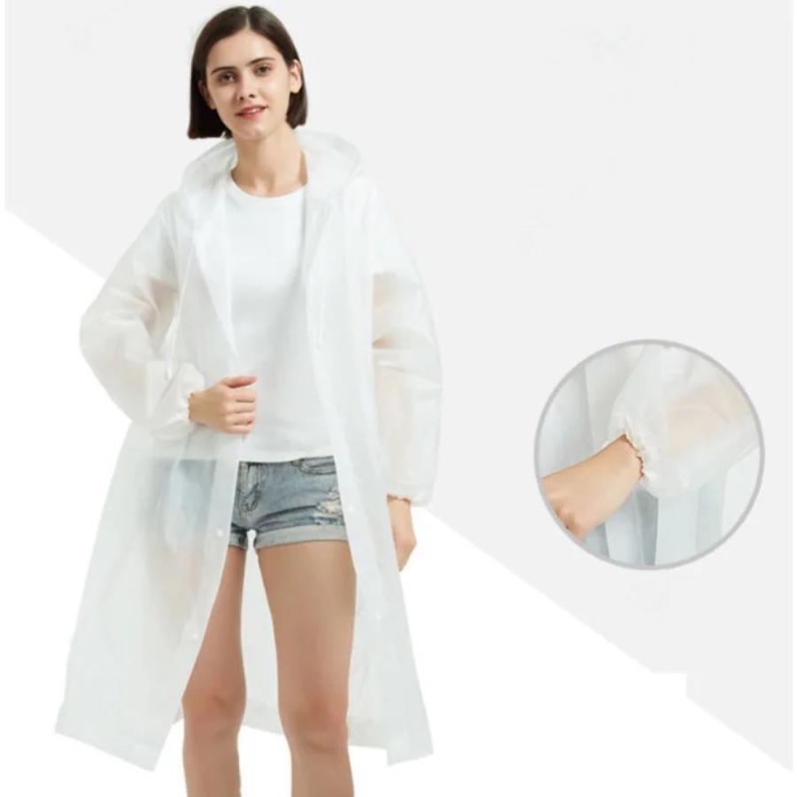 TR-RCF001 カラーレインコート フード付き サイズフリー ロング レインコート カッパ 雨衣 雨 梅雨 軽量 レディース メンズ (3C) |  | 01